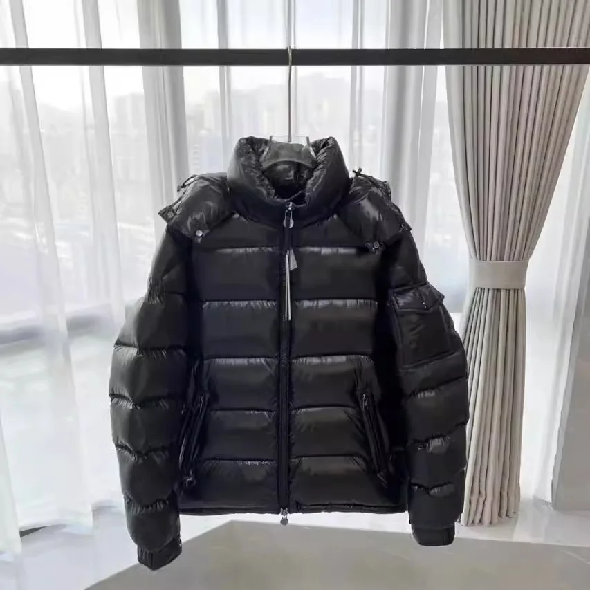 2024 cross-border foreign trade down jackets for men and women with the same removable hat are popular in winter