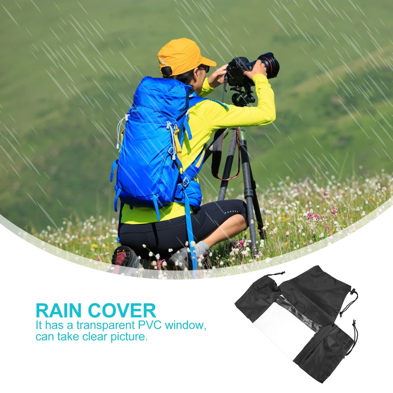 

Rain Cover for Camera Waterproof Raincoat Equipment Protector Nylon DSLR Covers
