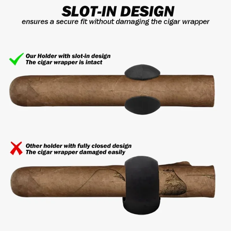 Magnetic Cigar Holder Fits Golf Carts Beach Chairs Fishing Rods Secure Magnetic Grip Hook & Loop Strap Smoking Tool