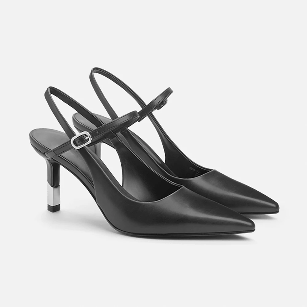 

FWRD Women's Leather Pointed-Toe Stiletto Heel Slingback Sandals, Comfortable Elegant Shoes for Office & Party Wear #FWRD000255