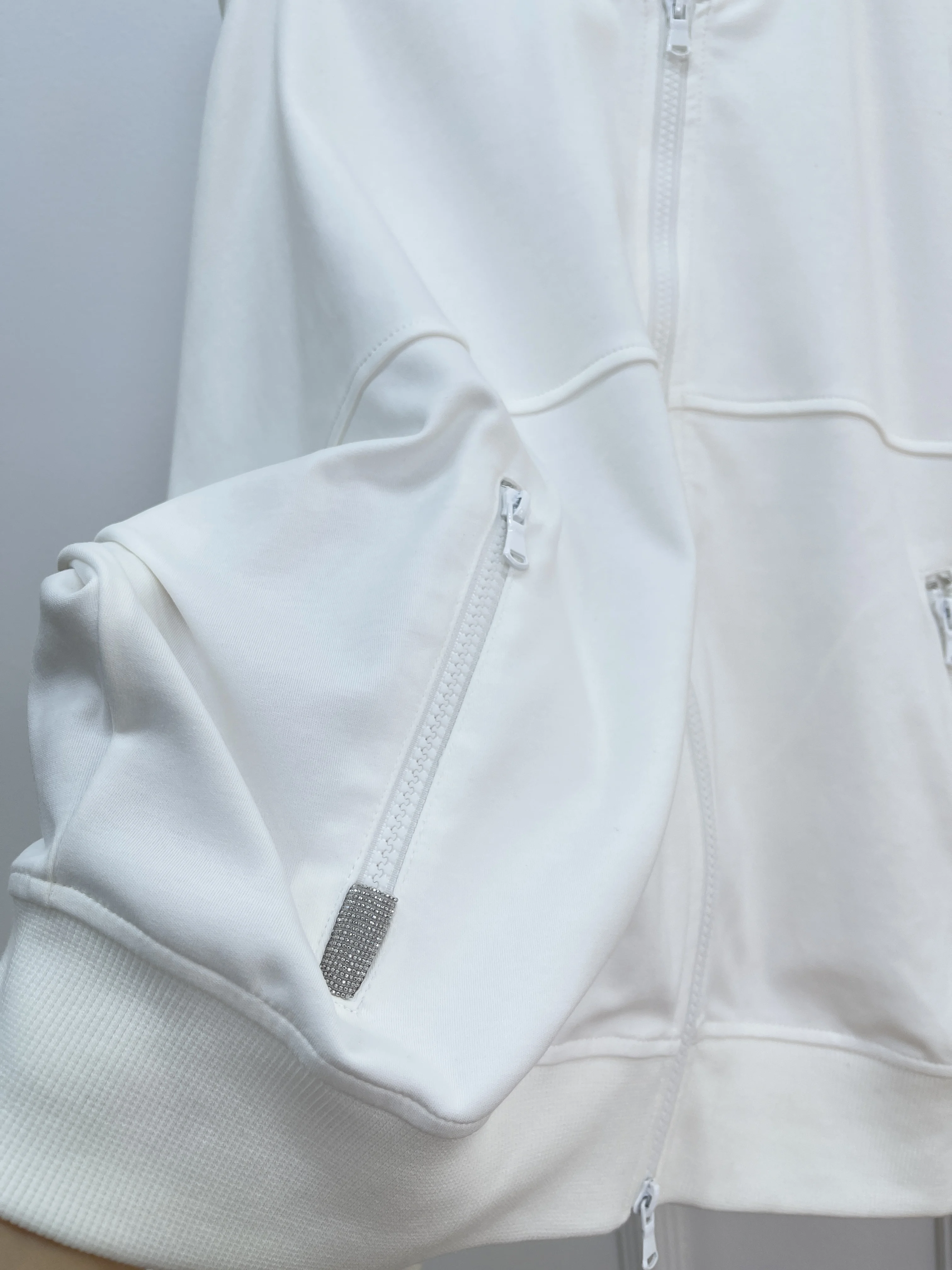 Spring And Summer New Baseball Collar Sweater Suit Zipper Casual Jacket With Elastic Waist Trousers Women'S Clothing