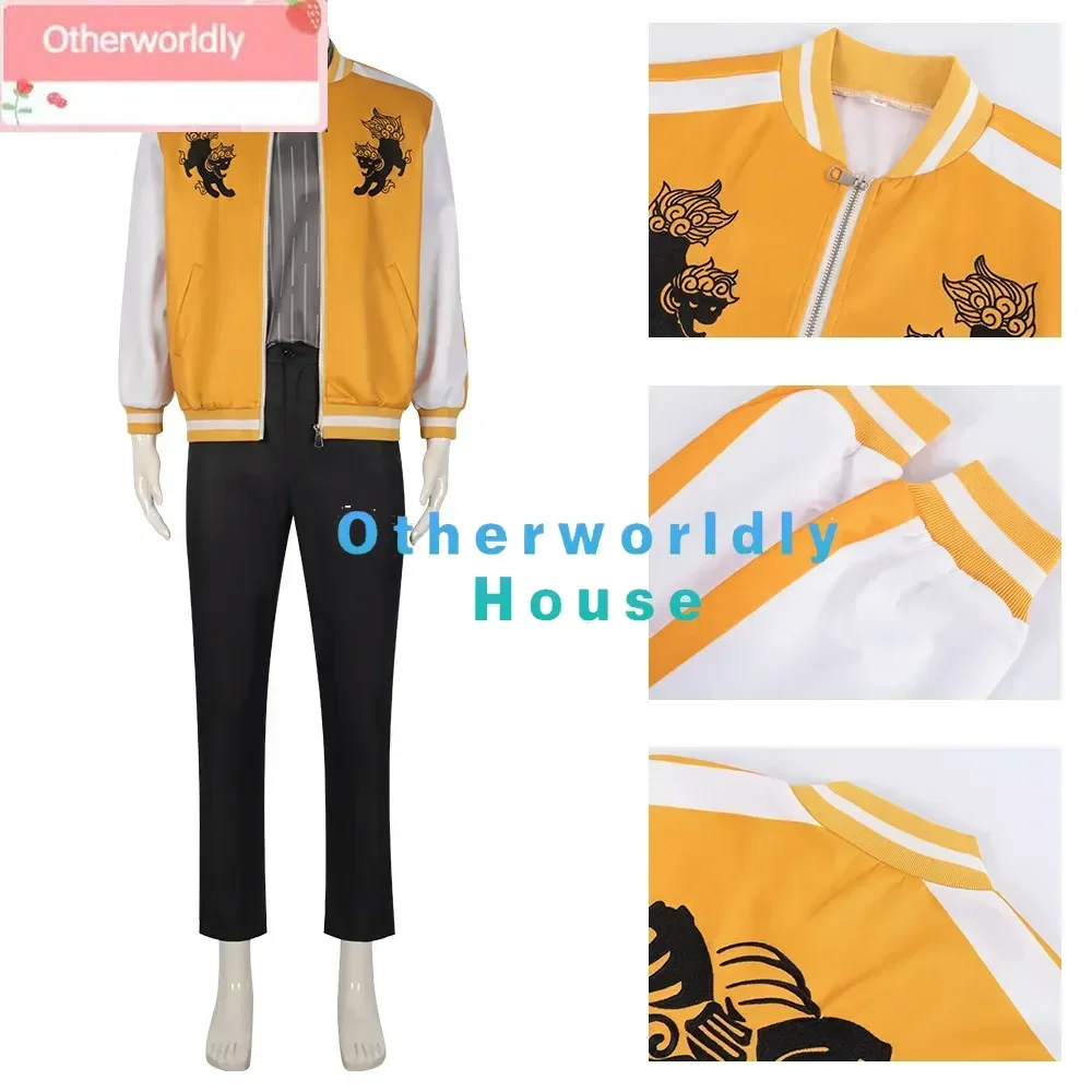 Anime WIND BREAKER Kota Sako Cosplay Costume Shishitoren Yellow Uniform Jacket T-shirt Pants Jo Togame Embroider Printed Coat