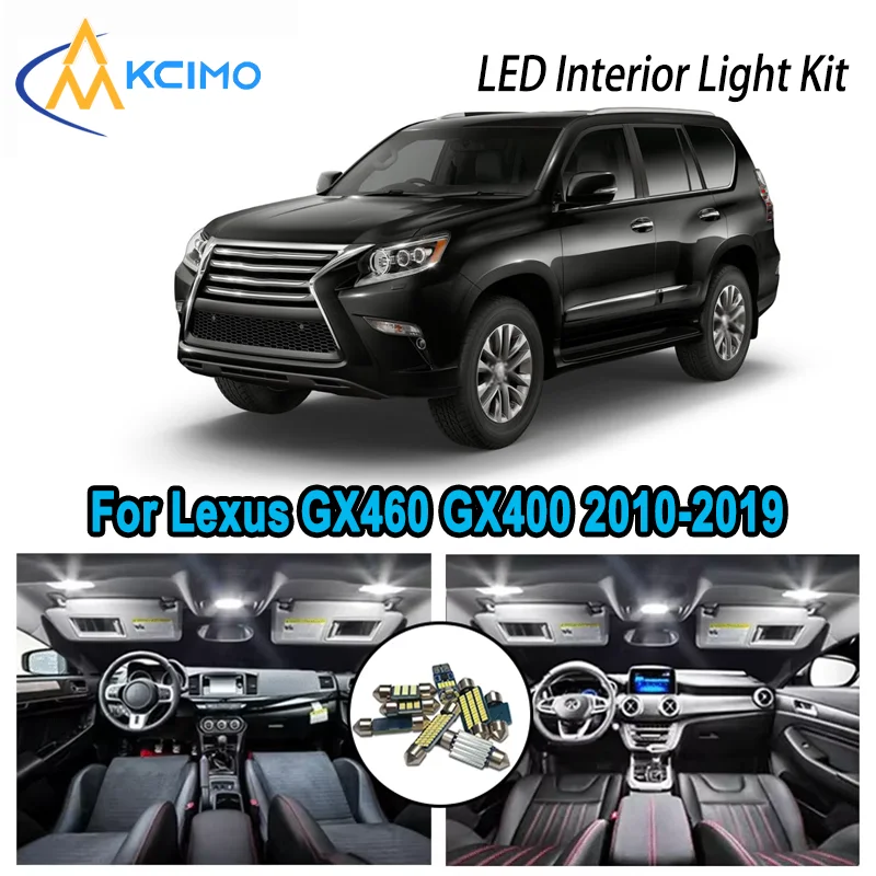 

Premium Bright LED Interior Light Kit for Lexus GX460 GX400 2010-2019 2012 2013 Dome Map Trunk Car Lamps with Canbus No Error