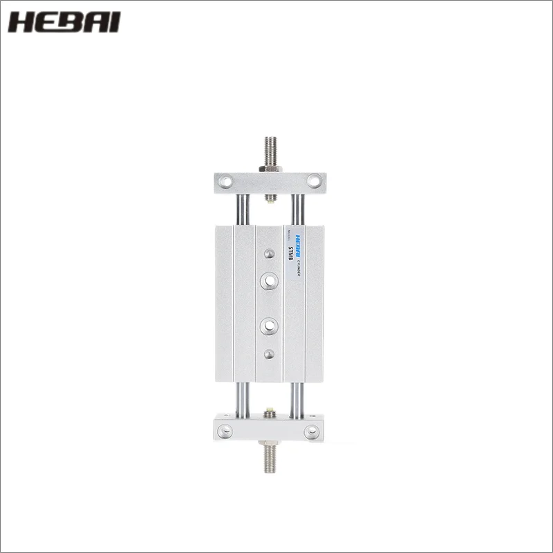 HEBAI High Quality Double Piston Rod Air Actuator STMB Bore 10mm Stroke 25/50/75/100/125/150 Slide Table Pneumatic Lift Cylinder