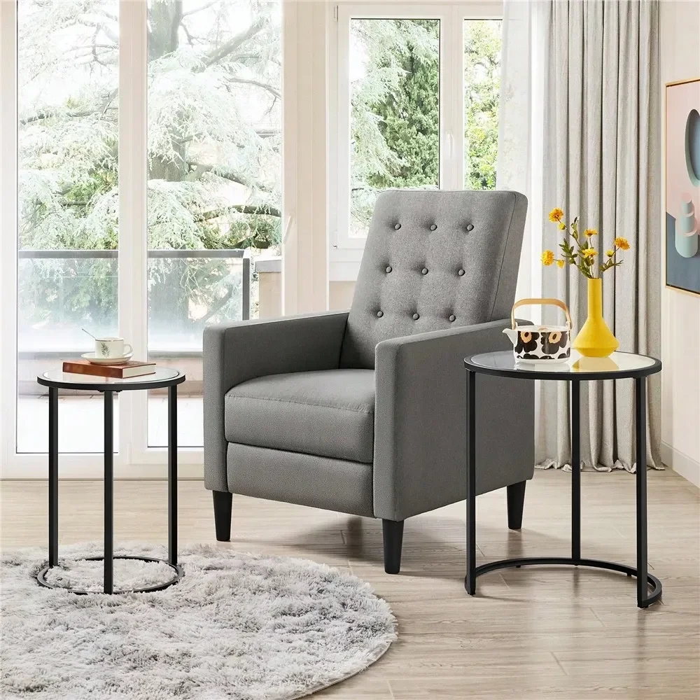 

1PC Modern Round Nesting End Tables Side Tables Coffee Tables With Metal Frame