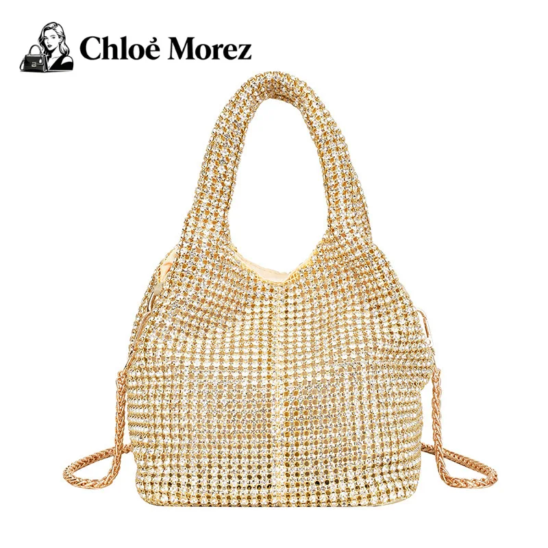 حقيبة يد عصرية من حجر الراين Instagram Internet Celebrity متعددة الاستخدامات حقيبة كروس على شكل دلو #1