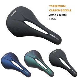 Super Light Carbon Bike Saddle, MTB Road, Carbon Fiber Bicycle Seat, Comfortable Leather, EVA, Cycling Racing Cushions