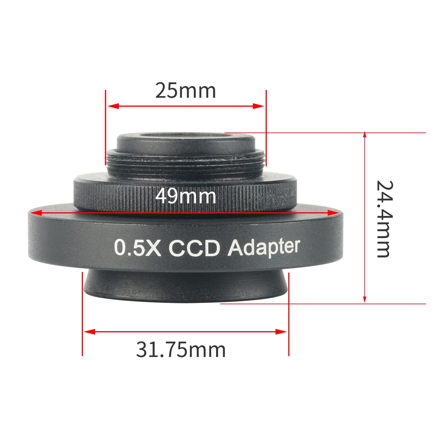 KOPPACE 0,5X Antarmuka Pemasangan Mikroskop Triokular 31.75mm Antarmuka Kamera 25mm