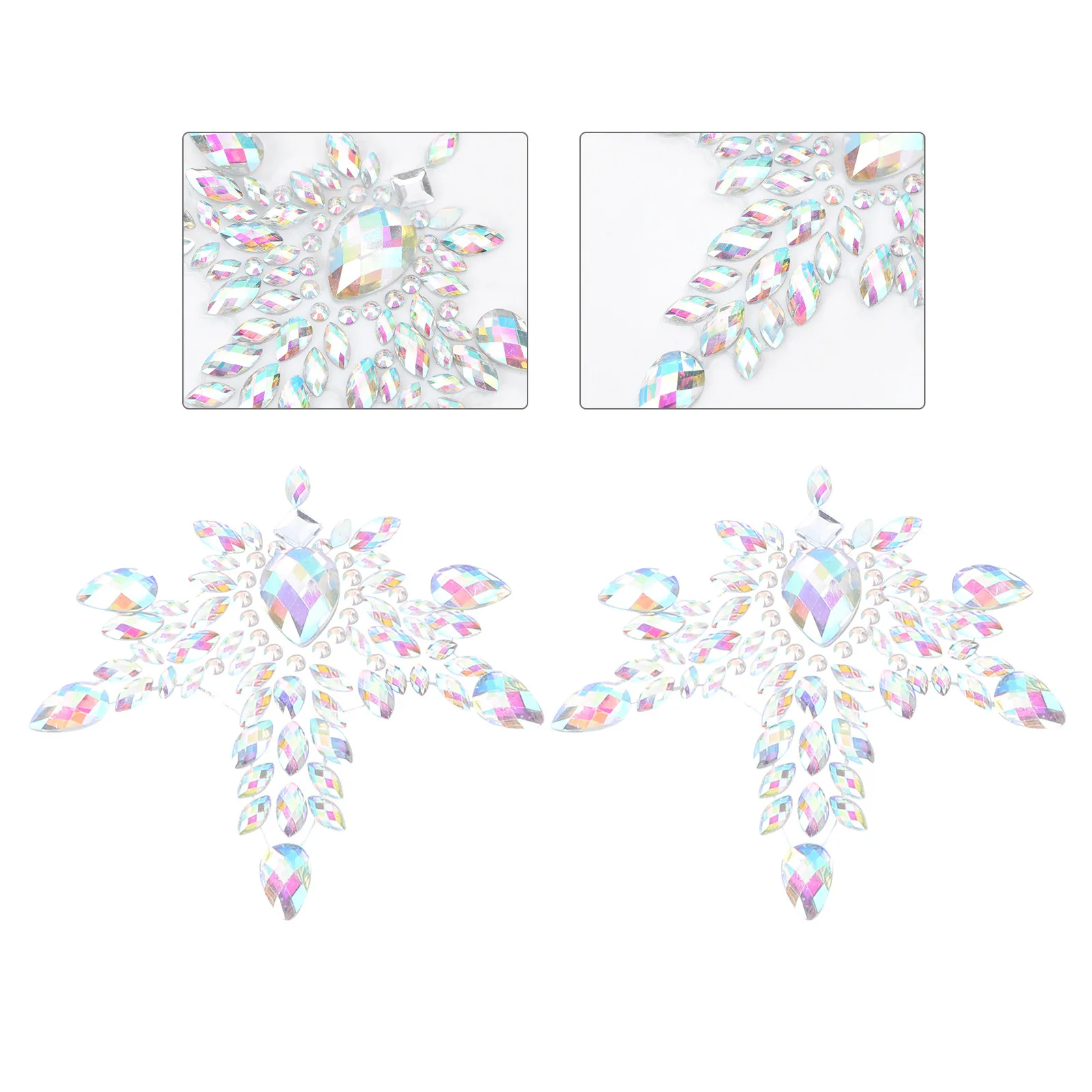 1Set Women Chest Stickers Body Art Decals Festival Party Cosplay Performance Decoration Stylish Eye Catching Body Makeup