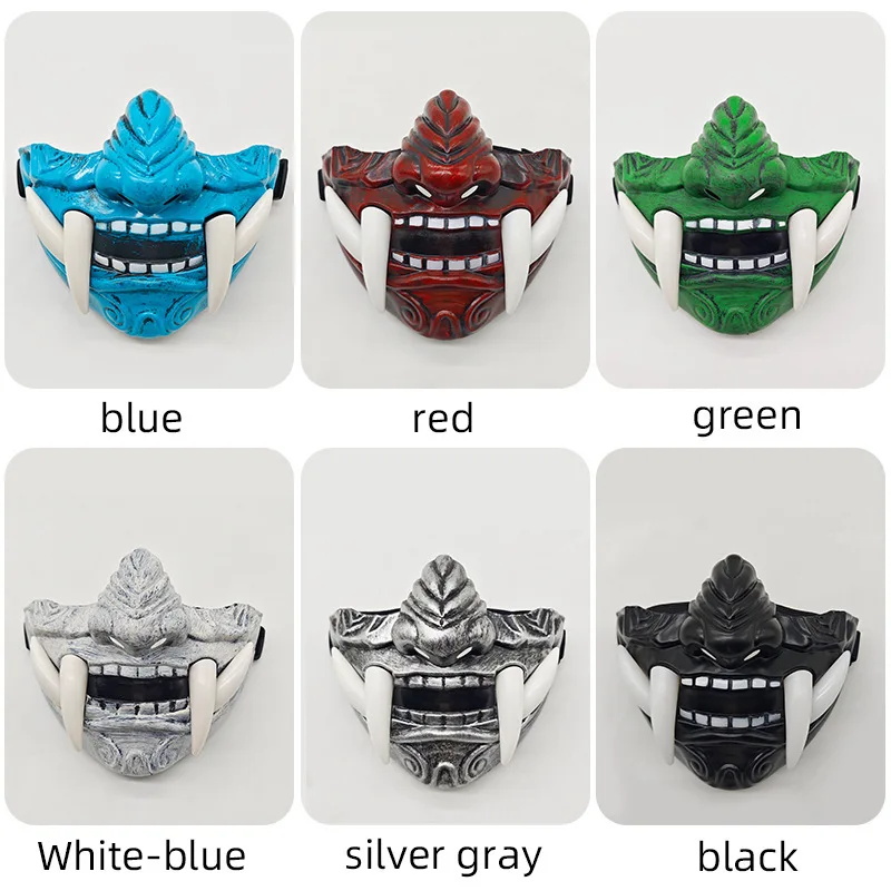 Halloween-Maske, rote Prajna-Maske, Prajna, Cosplay, Noh, Drama, Noh-Maske, Halloween-Party-Zubehör