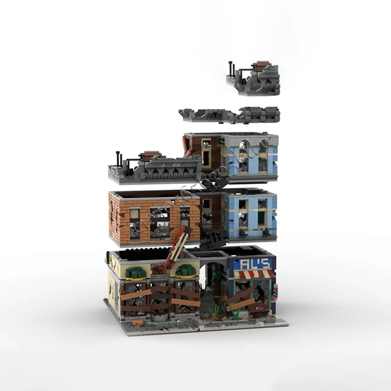 Blocs de construction de paysage Architectural de bureau de détective, 2915 pièces, décor de vue sur la rue urbaine, Micro briques, jouet pour enfants, cadeau d'anniversaire