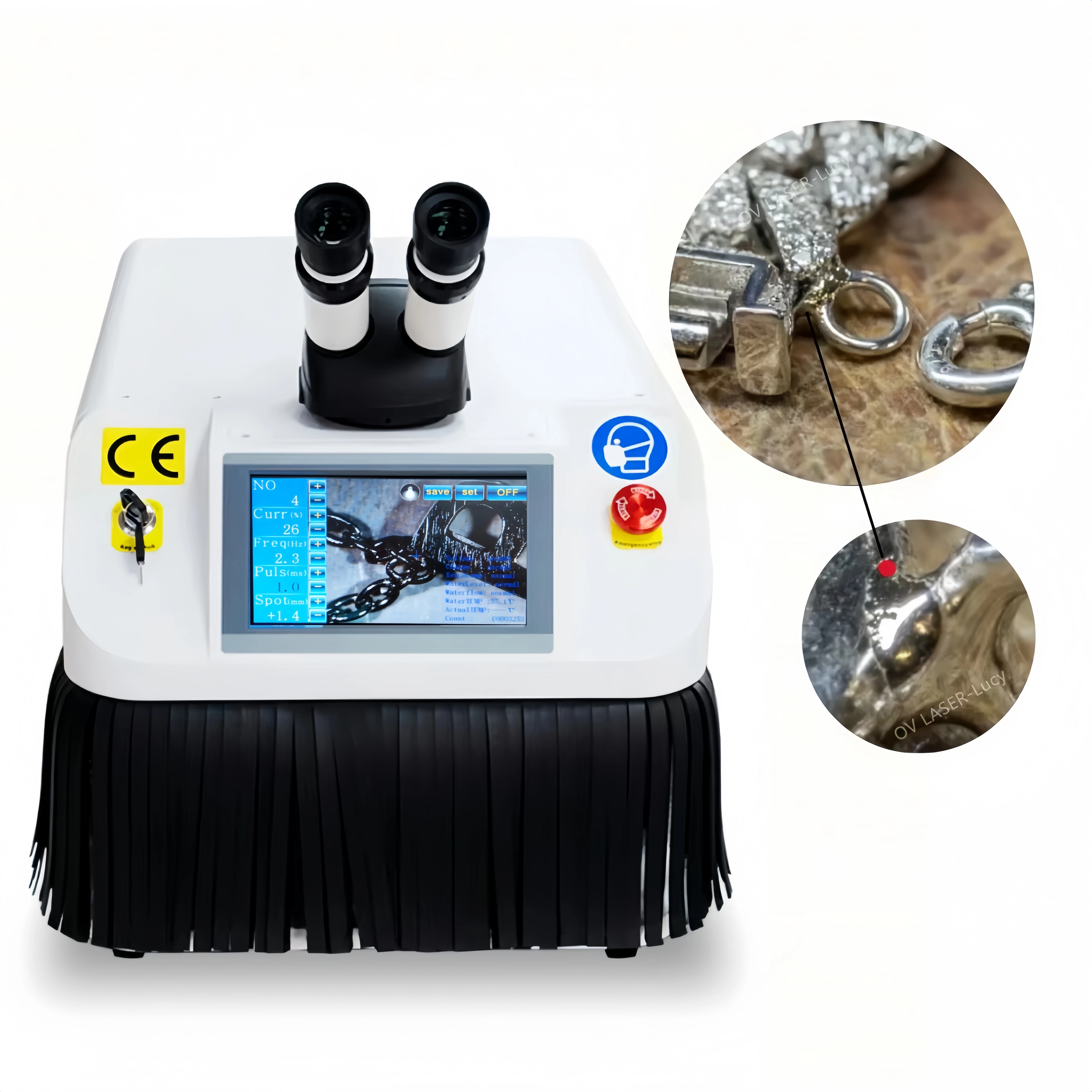 Portable YAG Laser Jewelry Welding Machine 145W Output Closed Cabinet Type Water Cooling Pulse Mode