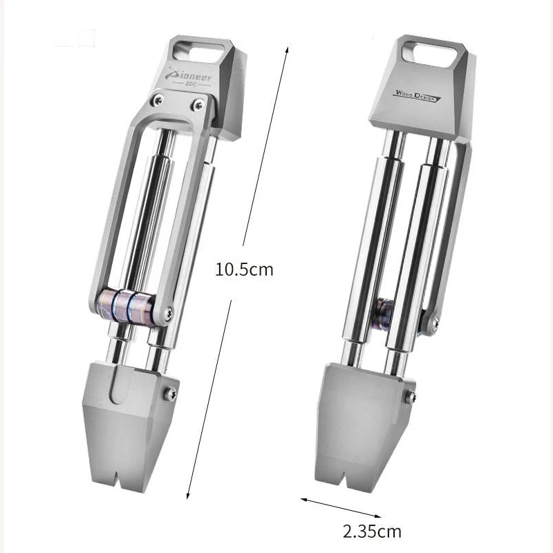 Outdoor Portable EDC Titanium Alloy Pry Bar Finger Pulley Toy Creative Multifunctional Keychain Tool