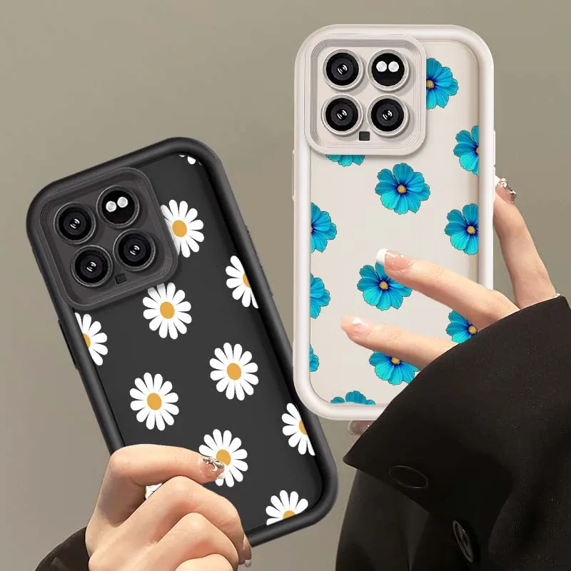 Cute Floral Creative Design Cover For Xiaomi 15 14 13 13T 12 12S 12T 11 9T pro Lite NE 5G Soft Eye Ladder Phone Case