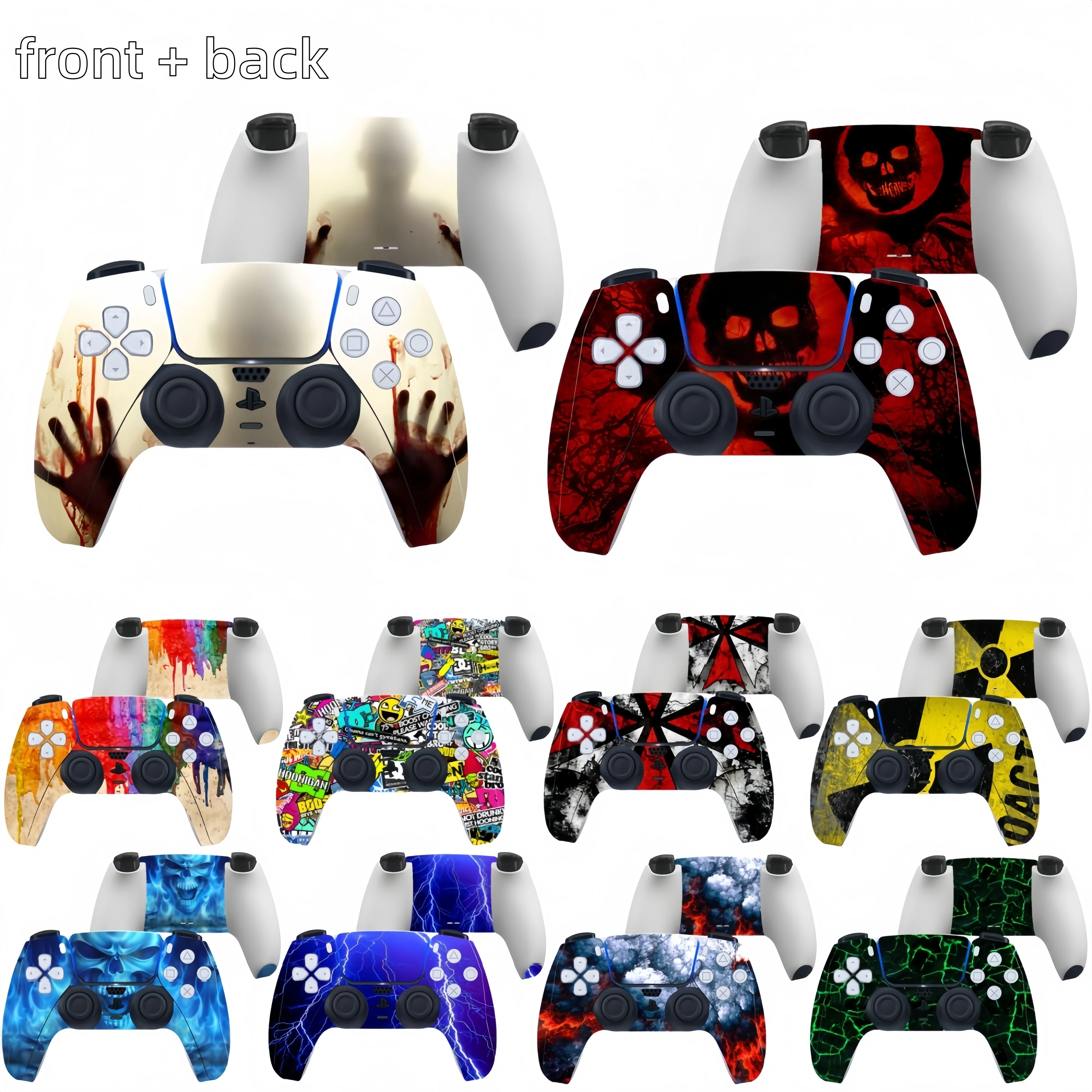 

Front Back Full Protective Skin Sticker For PlayStation 5 PS5 Gamepad Joystick Controller Accessories Decoration Decal Stickers