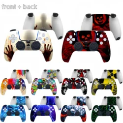 Front Back Full Protective Skin Sticker For PlayStation 5 PS5 Gamepad Joystick Controller Accessories Decoration Decal Stickers