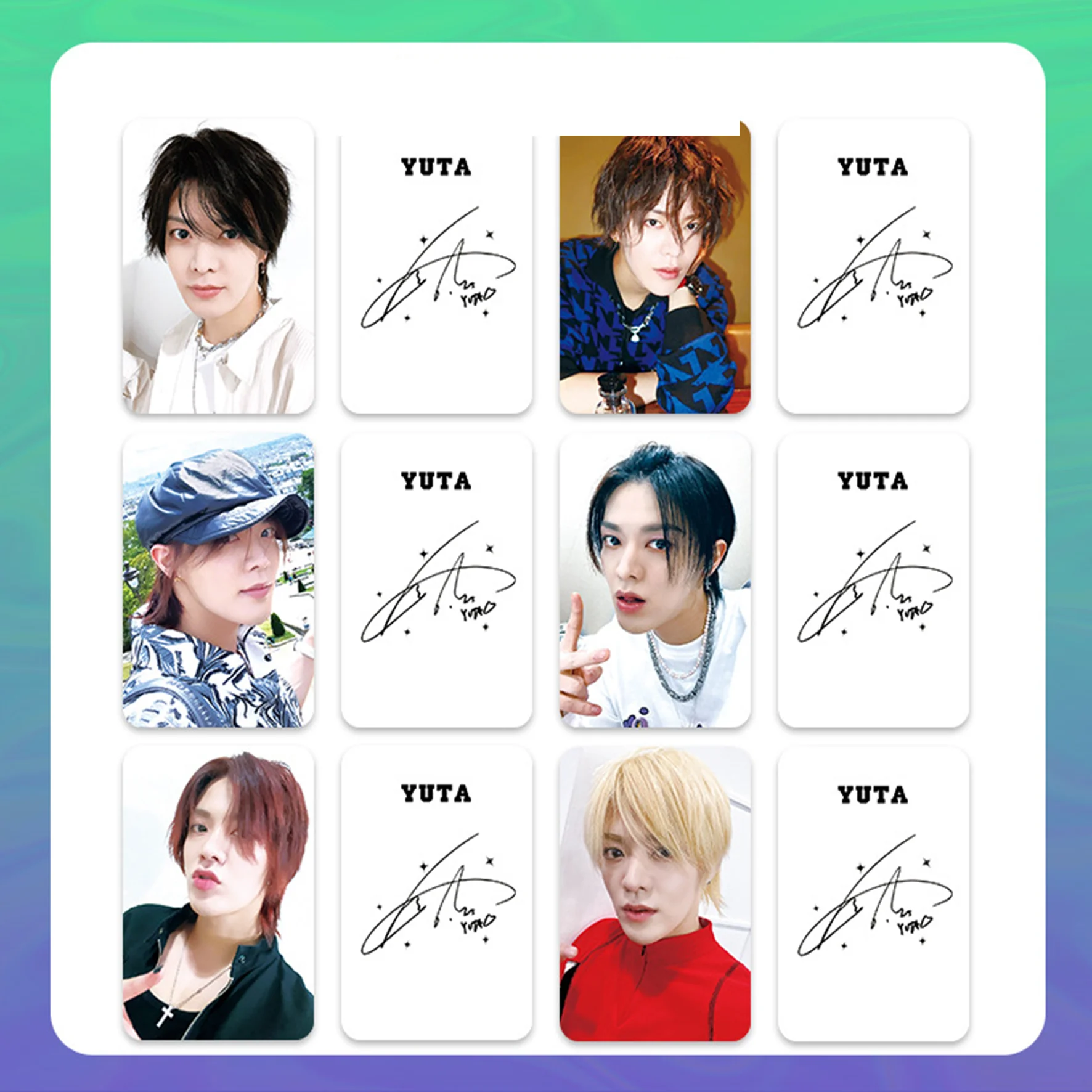 Cartões coreanos de dupla face LOMO, KPOP 127, INS Style Selfie Photocards, YUTA TaeYong, Coleções de Fãs, DoYoung JungWoo, 6pcs