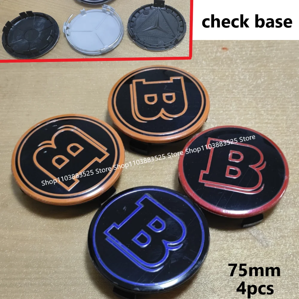 3 tipi di basi 75mm coprimozzo centrale per BRABUS GLA GLC CLA CLS W176 W177 W203 W204 W205 W206 W117 W124 W212 W166 coprimozzo badg