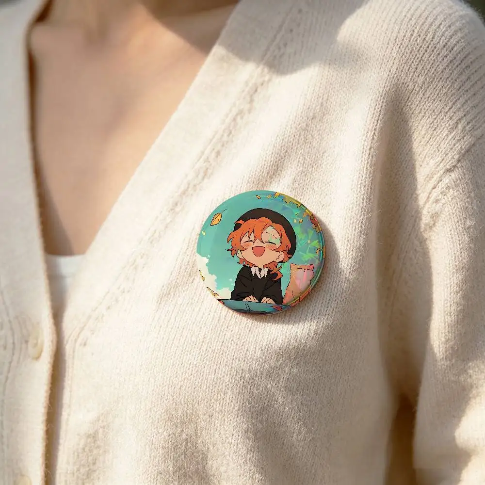 Bungo Stray Dogs Badge Pins For Friend, Backpack, Clothing, Collectible Accessories, Jewelry Gift