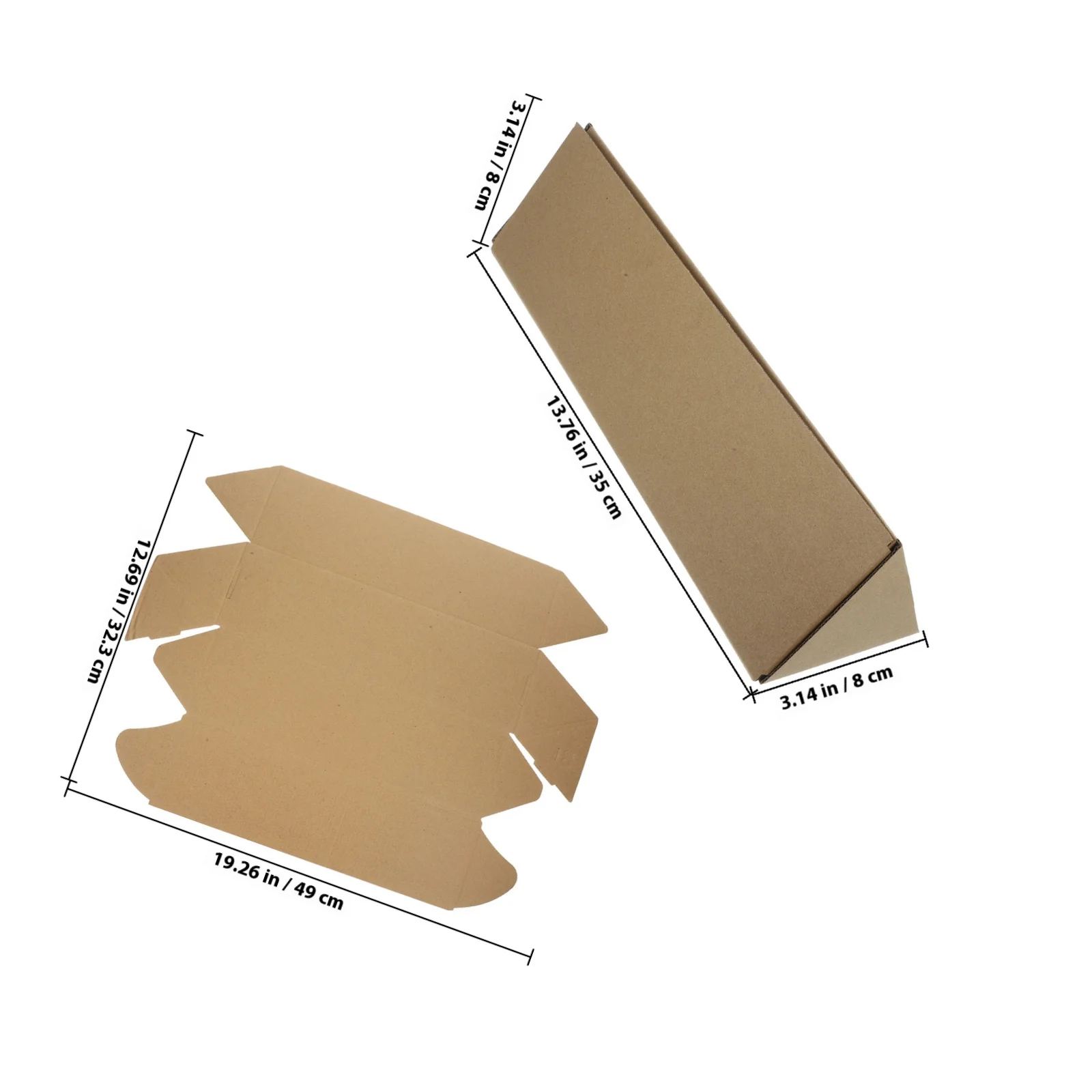 10pcs Wine Packaging Box Triangle Kraft Mailing Tube For Poster Drawing Storage Shipping Artwork Documents Tube