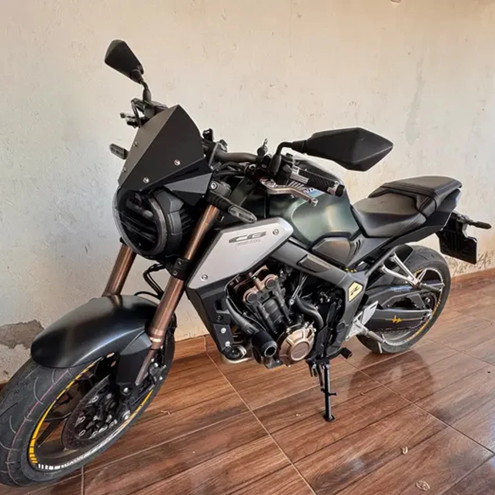 

For Honda CB650R Neo Sports Cafe 2019 ~ 2024 2025 2026 Motorcycle Sport Windshield Wind Deflector With Bracket Air Fairing Wind
