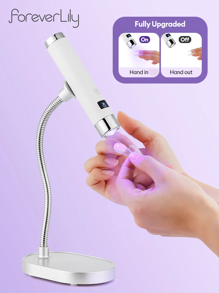 Draagbare nageldroger Licht UV-nagellamp Oplaadbare gelnagellamp met flexibele slang LED-therapielicht Nail Art Tools - afbeelding 2