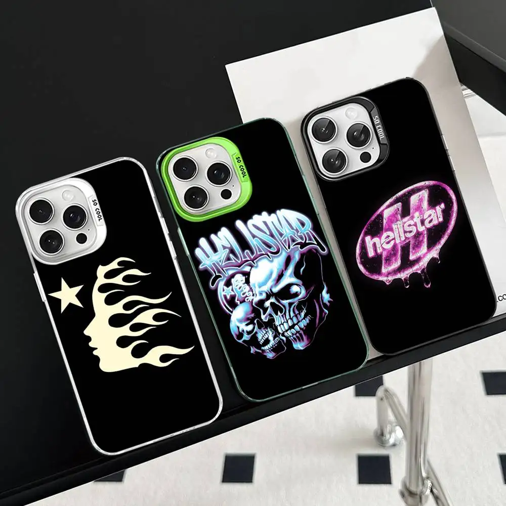 H-HellstarS Fashion Logo Phone Case For iPhone 17 16 15 14 13 12 11 Pro Max Plus Pro Colorful Shell view 4