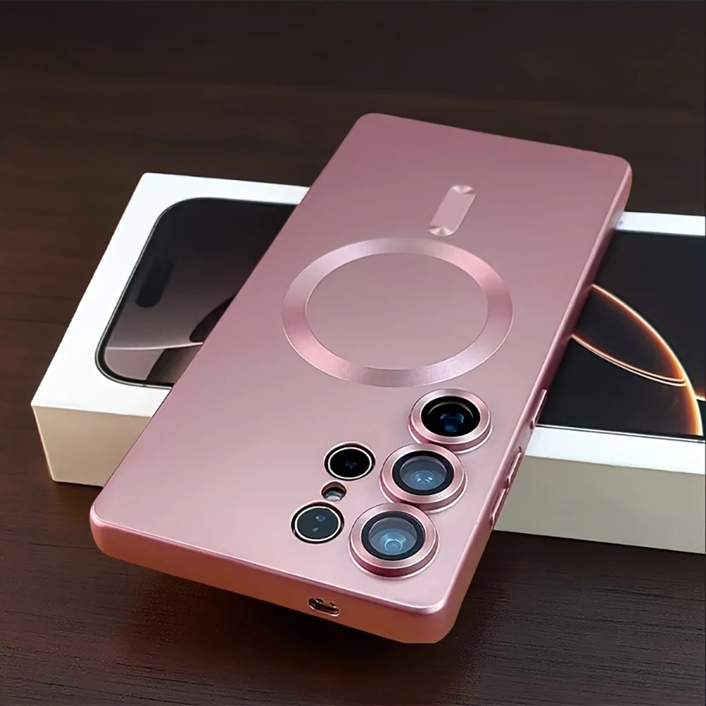 S26 S25 Ultra Hülle Luxuriöse Magnetische Handyhülle für Samsung Galaxy S26 S25 S24 S23 Ultra Plus S26Ultra Hüllen Weiche TPU Matte Abdeckung