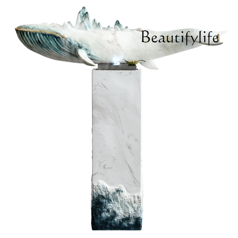 

New Chinese-style floor-to-ceiling flowing water ornament, high-end light luxury water feature decoration, lucky decoration