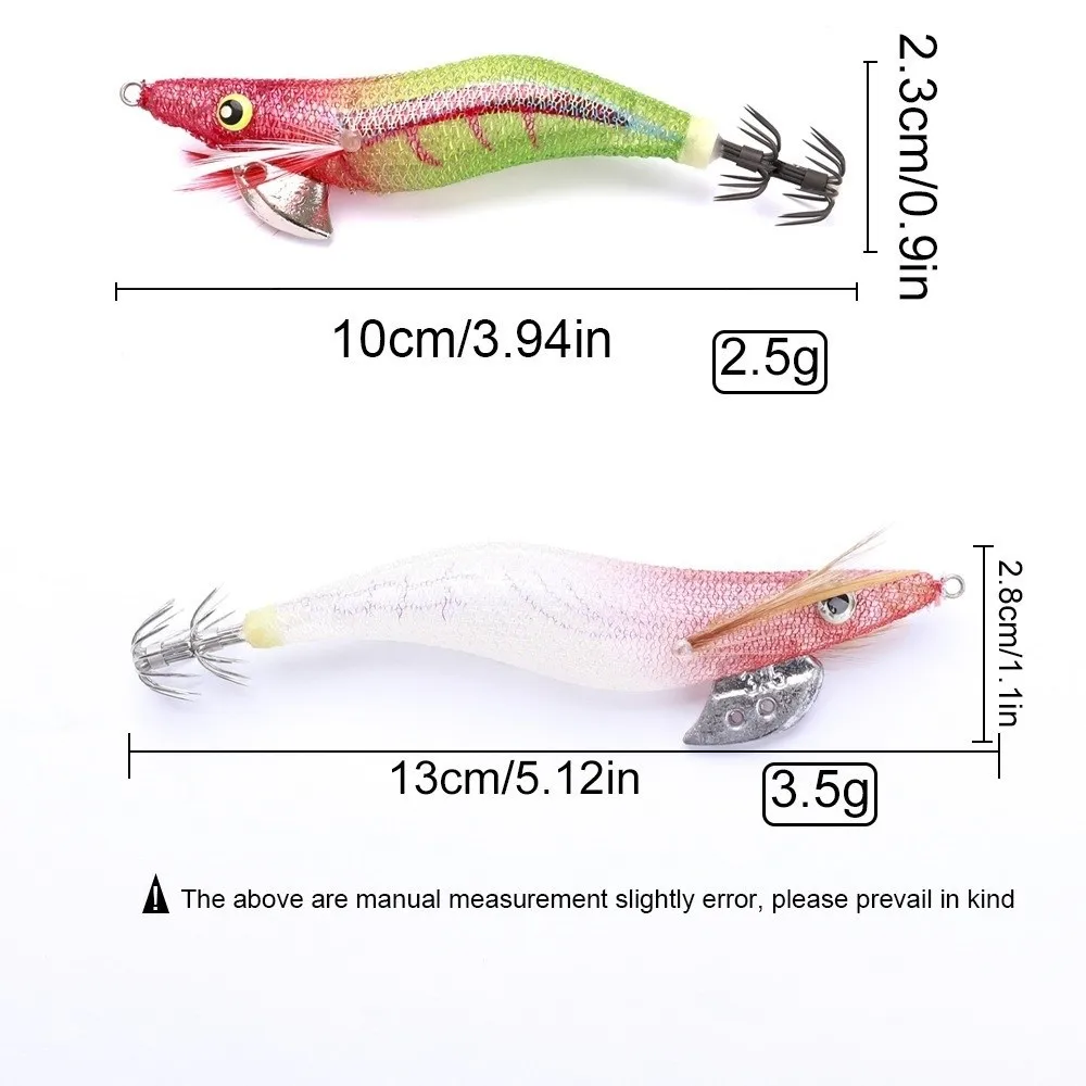 واقعية ملفوفة الصيد السحر 2.5 جرام 3.5 جرام 10 سنتيمتر 13 سنتيمتر الأخطبوط الروبيان الطعم الثابت الحبار تهزهز الصيد