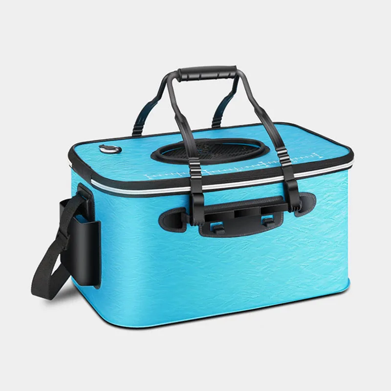 Foldable Live Fish Bucket, Fishing Tools, EVA Sealing, Waterproof Fish Bag, Outdoor Angling Tank Box