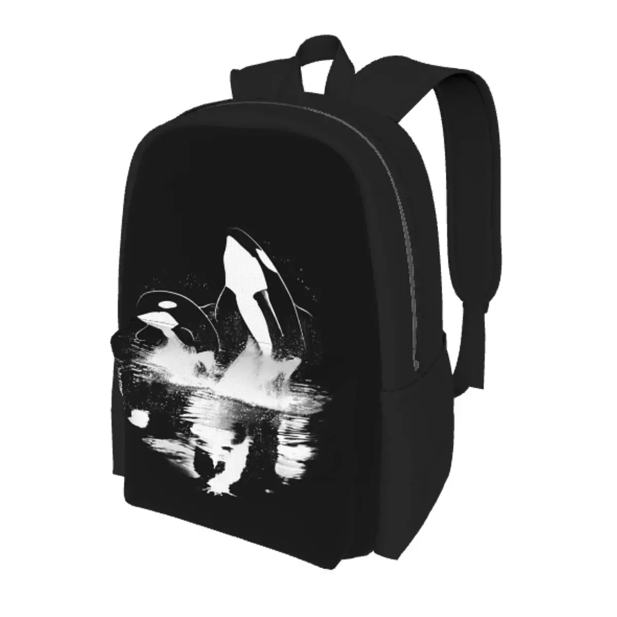 Orca Aquatic Sea Ocean Killer Whale Student Backpack School Bag Hiking Travel Daypack for Boys Girls Bookbag Shoulder Bags