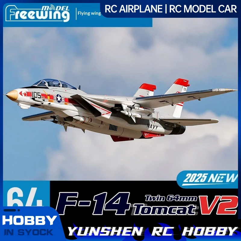 Freewing Dual 64mm F-14 V2 New Version Of "Tomcat" Ducted Jet Fighter Assembled Fixed Wing Model With Variable Sweep Wings