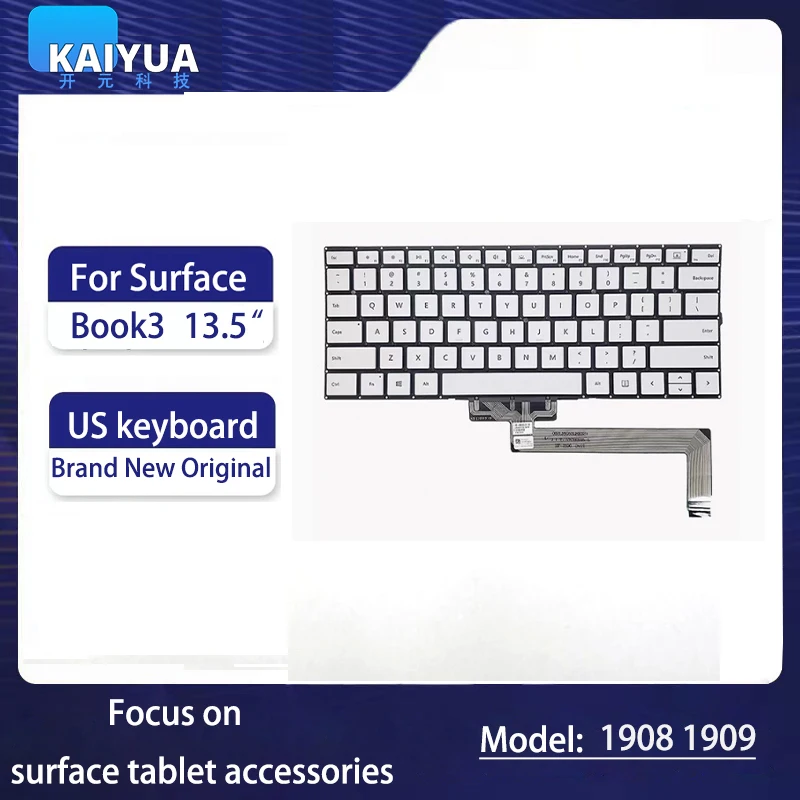 Original brand new 1908 1909 keyboard suitable for Microsoft Surface Book 3 US layout 13.5 inches-