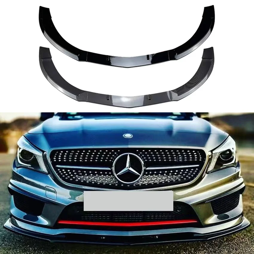 For Mercedes-Benz C117 CLA200 260 CLA45 AMG 2013-2015 Pre-sports Edition Front Bumper Lip Body Kit Spoiler Diverter Diffuser