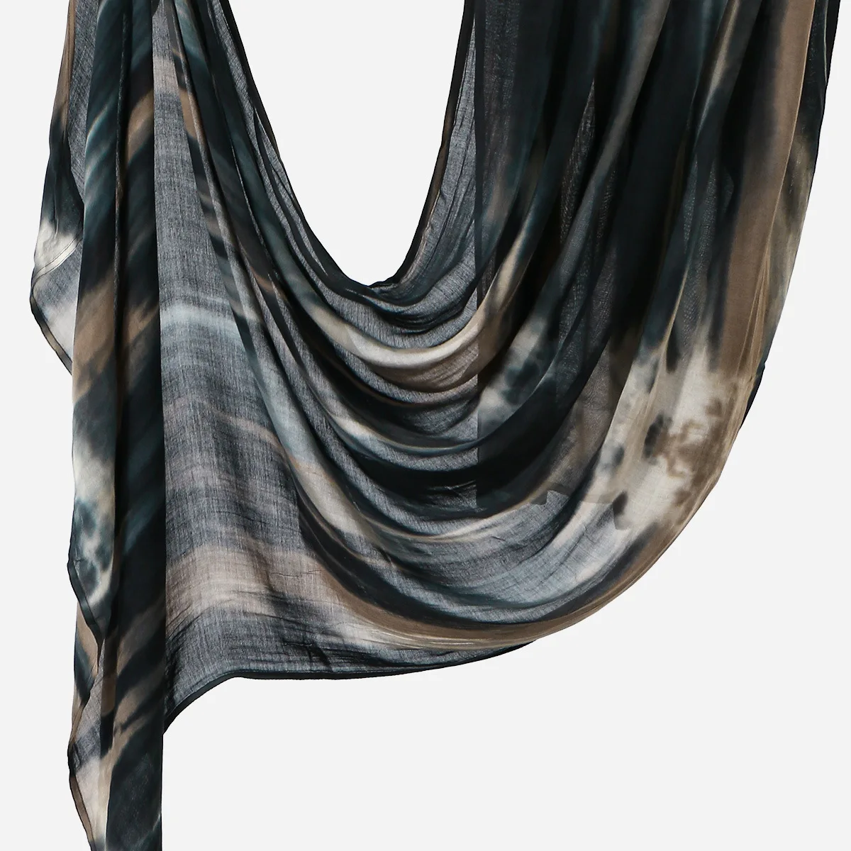 Women Rainbow Long Hijab Headband Shawl Wide Edge Gradient Malaysian Style Headscarf Headband Wrapping Scarf Turbante Mujer