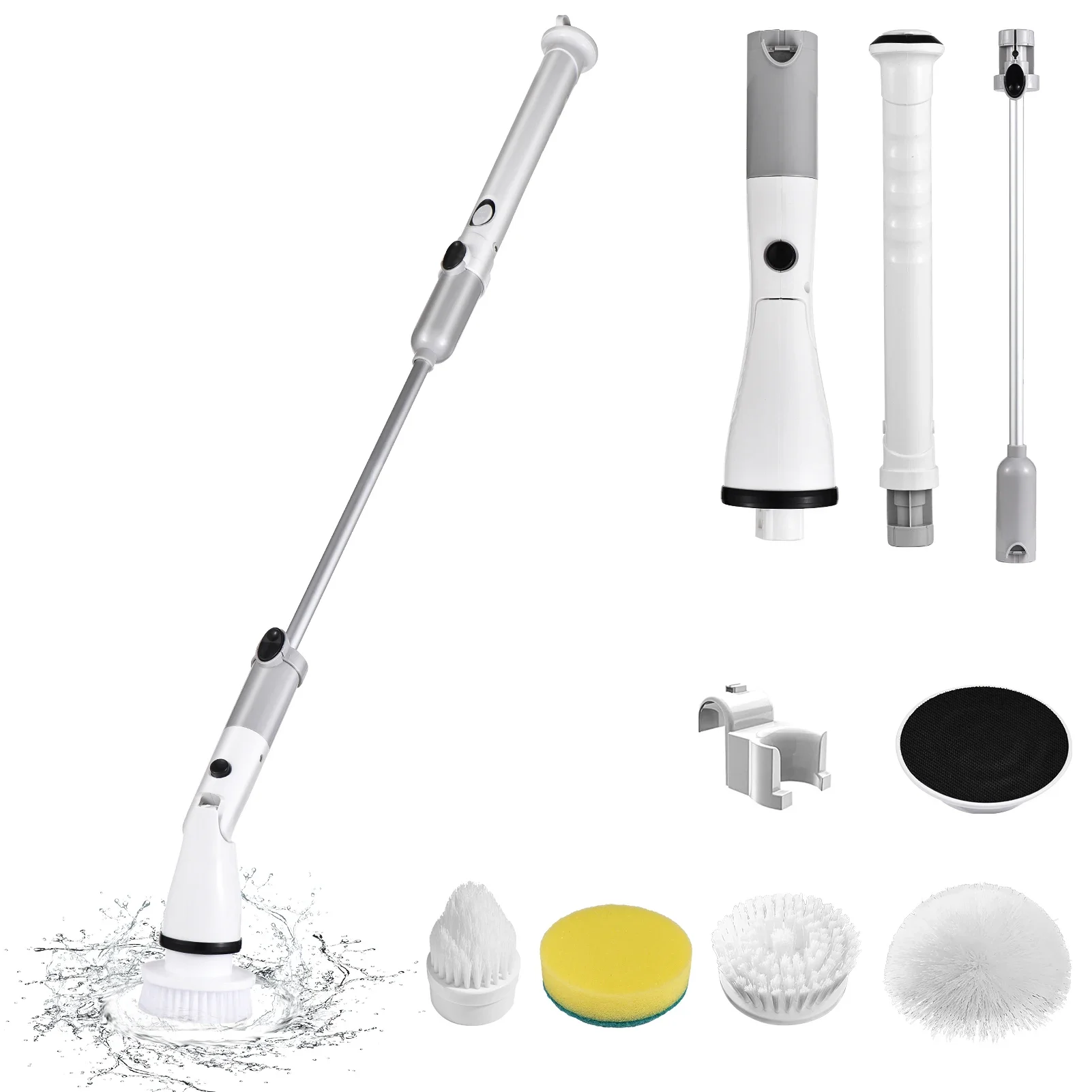 4000mAH Electric Cleaning Brush Cordless Spin Scrubber Waterproof Cleaner Charging Clean Bathroom Kitchen Cleaning Tools Set