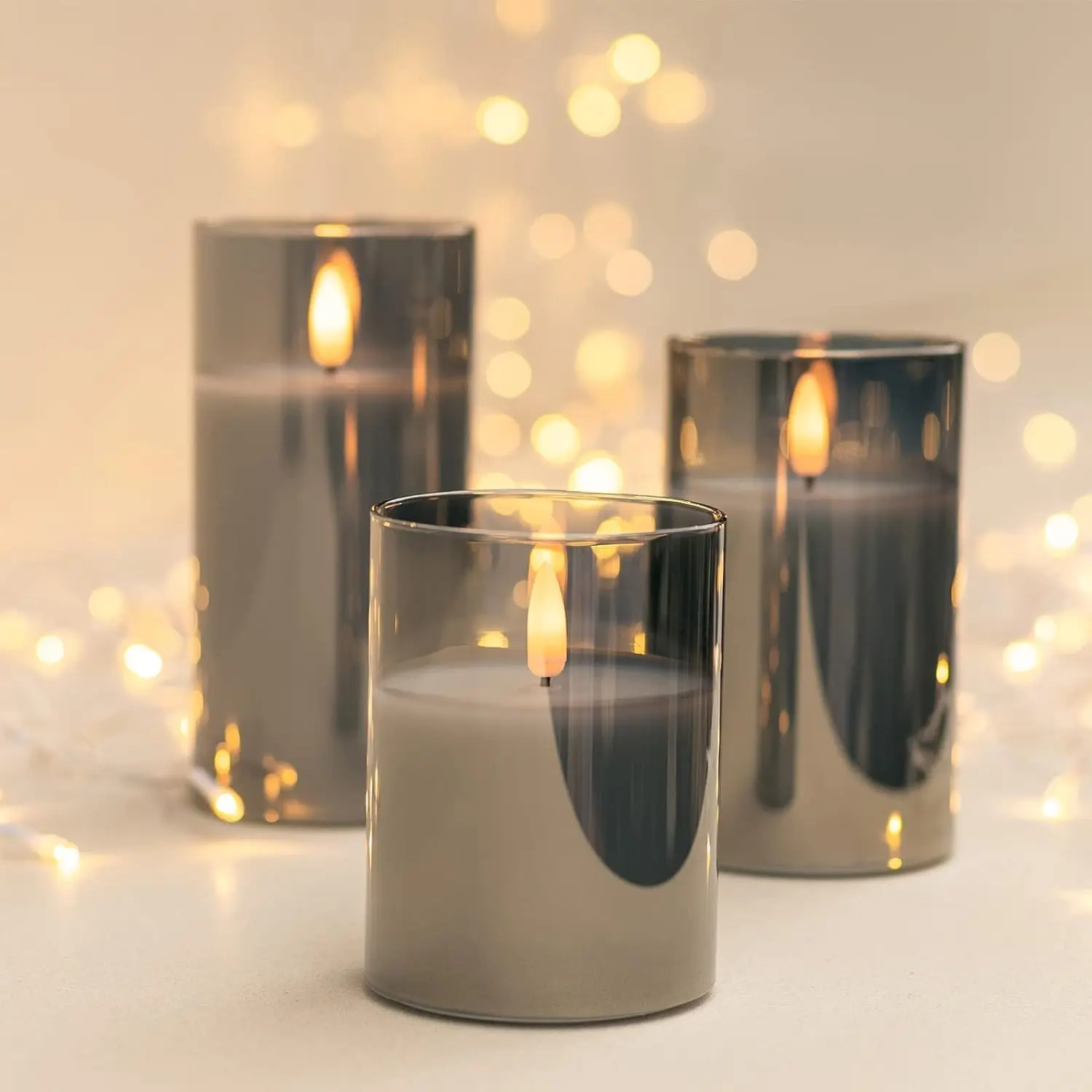 Battery Operated LED Flameless Candles with Remote and Timer Real Wax Candles Flickering Light for Wedding Home Party Decor image 5