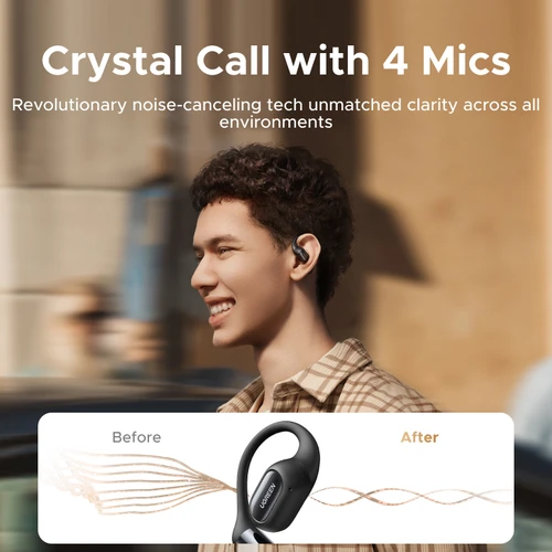 Imagen 2 del producto UGREEN FitBuds Auriculares abiertos, auriculares inalámbricos TWS True-Wireless Bluetooth 6,0 con gancho para la oreja, audio espacial, reproducción 30 horas