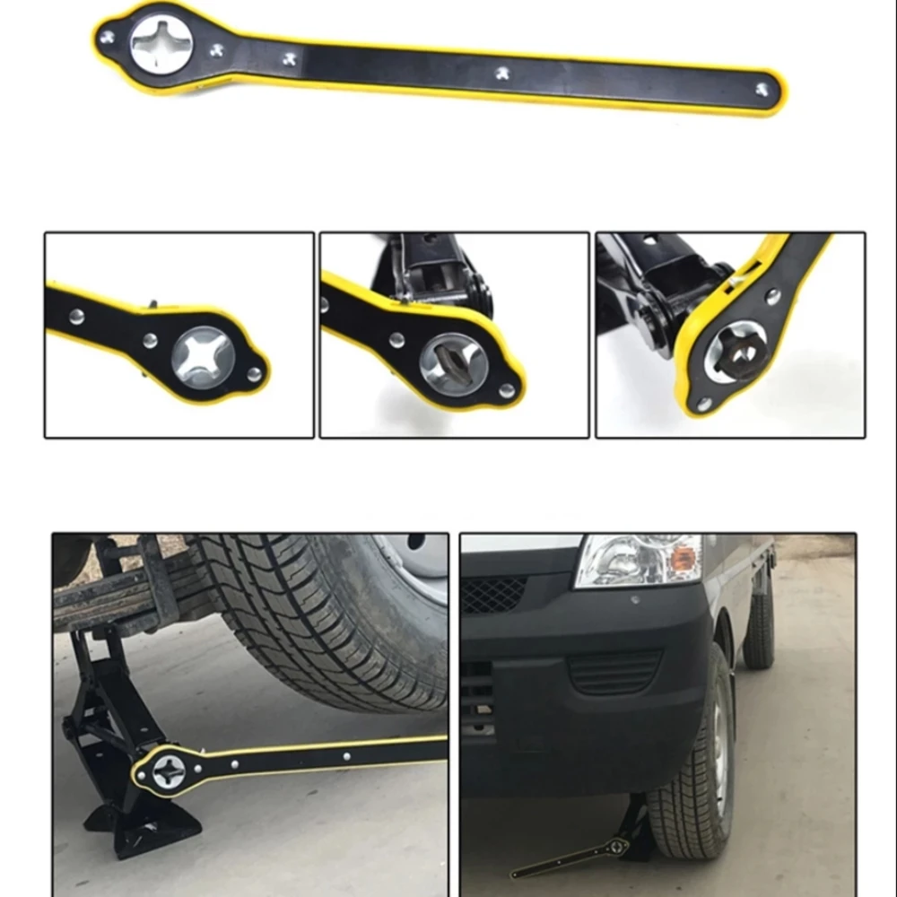 Auto Labor Saving Jack Ratchet Wrench Car Jack Lug Wrench Handle Scissor Jack Garage Tire Wheel Lug Wrench Motorcycle Car Suv