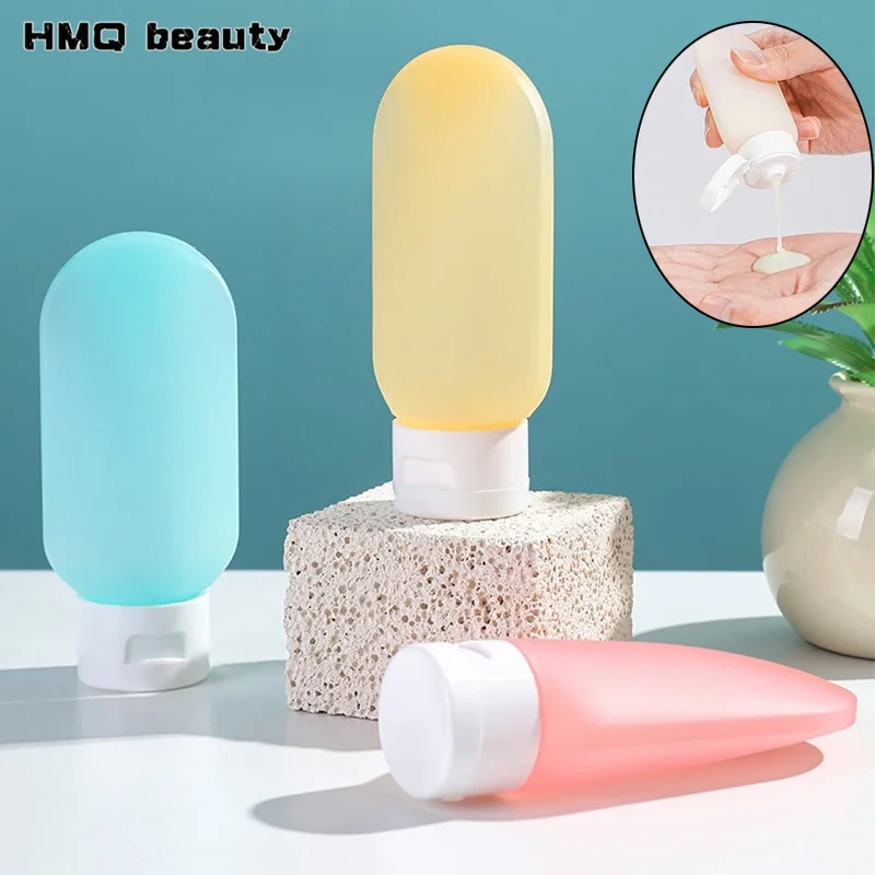

4Pcs/Set Leak Proof Refillable Bottle 60ml Soft Silicone Lotion Container Portable Travel Bottles Cosmetic Dispenser Containers