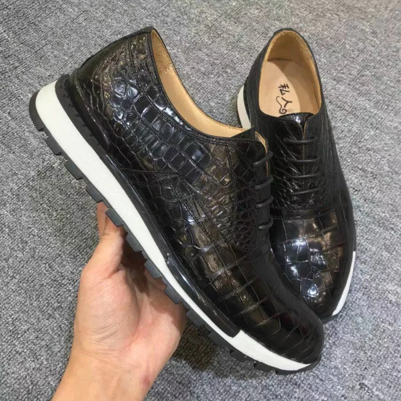 Fashion Men\'s Office Shoes Genuine Leather Luxury Business Formal Shoes Trend Casual Sneakers High Quality Lace Up Wedding Shoes