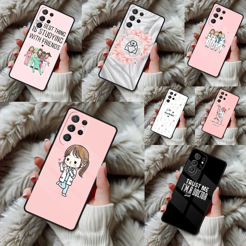 Doctor Nurse Medical Medicine Health Heart Phone Case For Samsung Galaxy S24 S25 S26 Ultra S22 S23 Plus S21 S20 FE Note10 Cover
