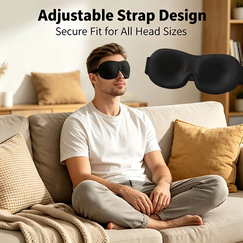 Sleeping Mask Cover Slaapmasker Blockout Eye Comfort Blindfold Concave Light with Women Men Office Use Aid Eye Travel