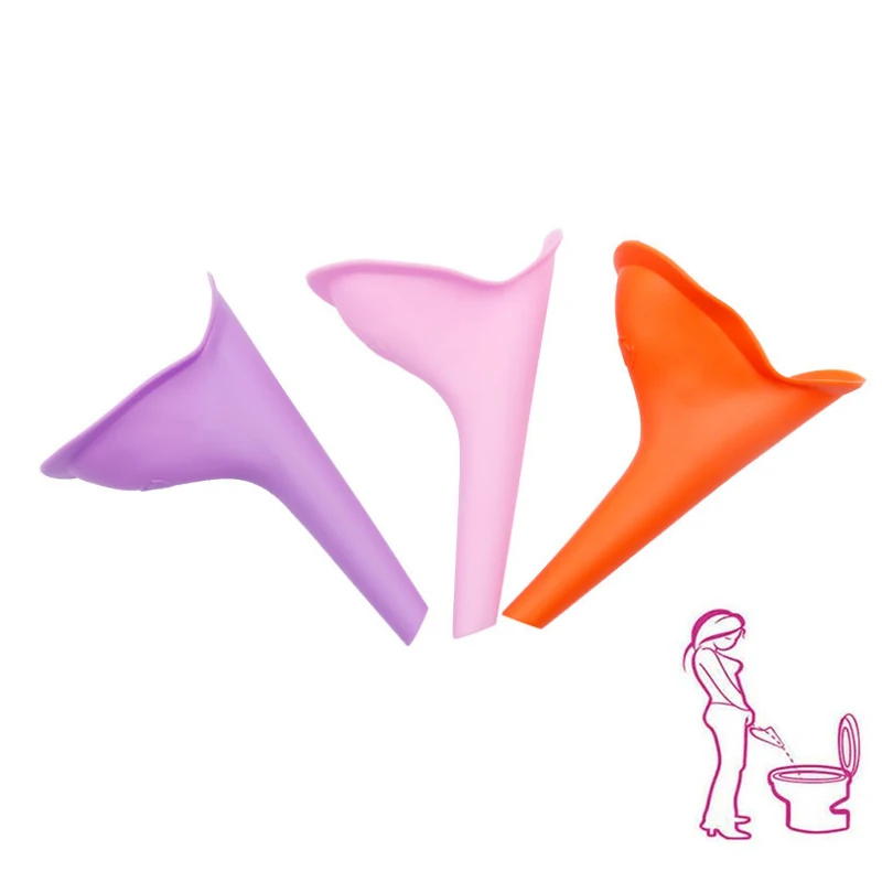 Portable Soft Silicone Urination Funnel Women Standing Urinal Bottle Pissing Receiver