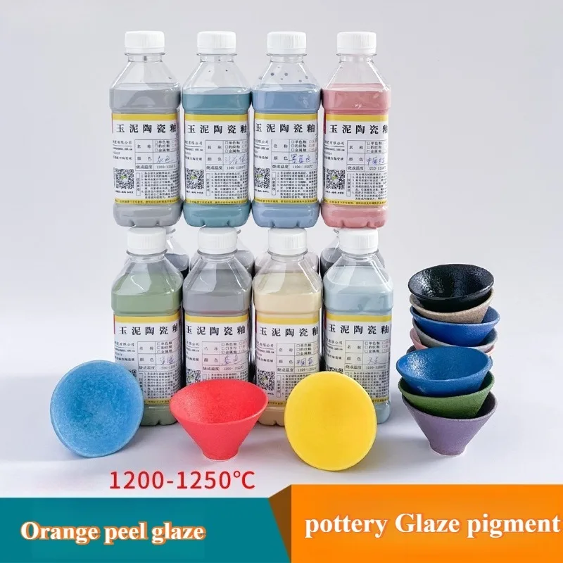 330Ml Pottery Orange Peel Glazed Medium Temperature Art Pigment DIY Ceramic Body Coloring Frosted Semi-bright  Water Pigment