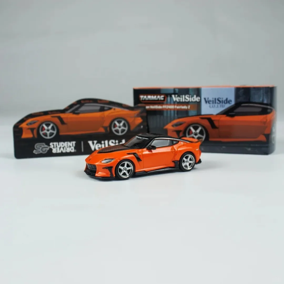 

TARMAC WORKS TW 1:64 Nissan VeilSide FFZ400 Fairlady Z Orange Alloy Model Car Collection Toy Birthday Gift