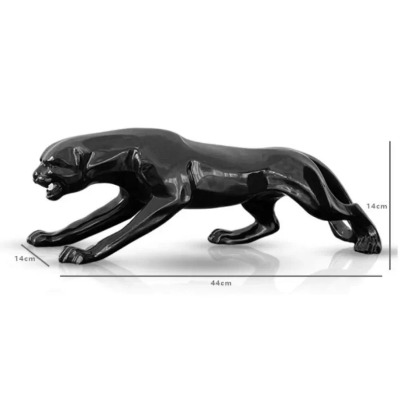 Simulated Leopard Animal Model Resin Figurine Animal Sculptures Cheetah Jaguar Home Decoration Decorative Figurines