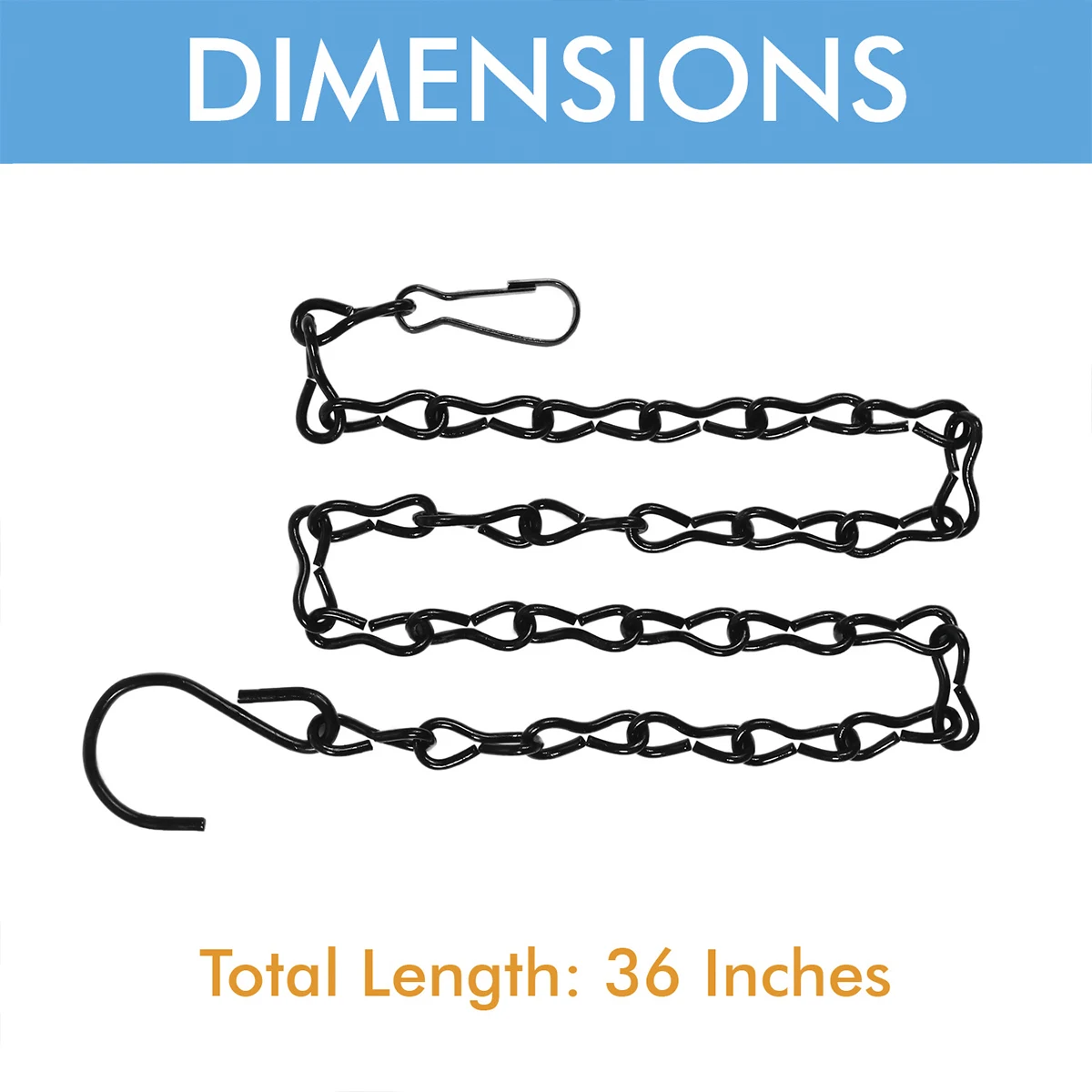 4Pcs Cadeia Pendurada 35 polegadas Ferro 20lb Jardim Planta Cabide Cadeia Sturdy Bird Alimentador Cabide Flower Pot Hanger Substituição Wind Chime