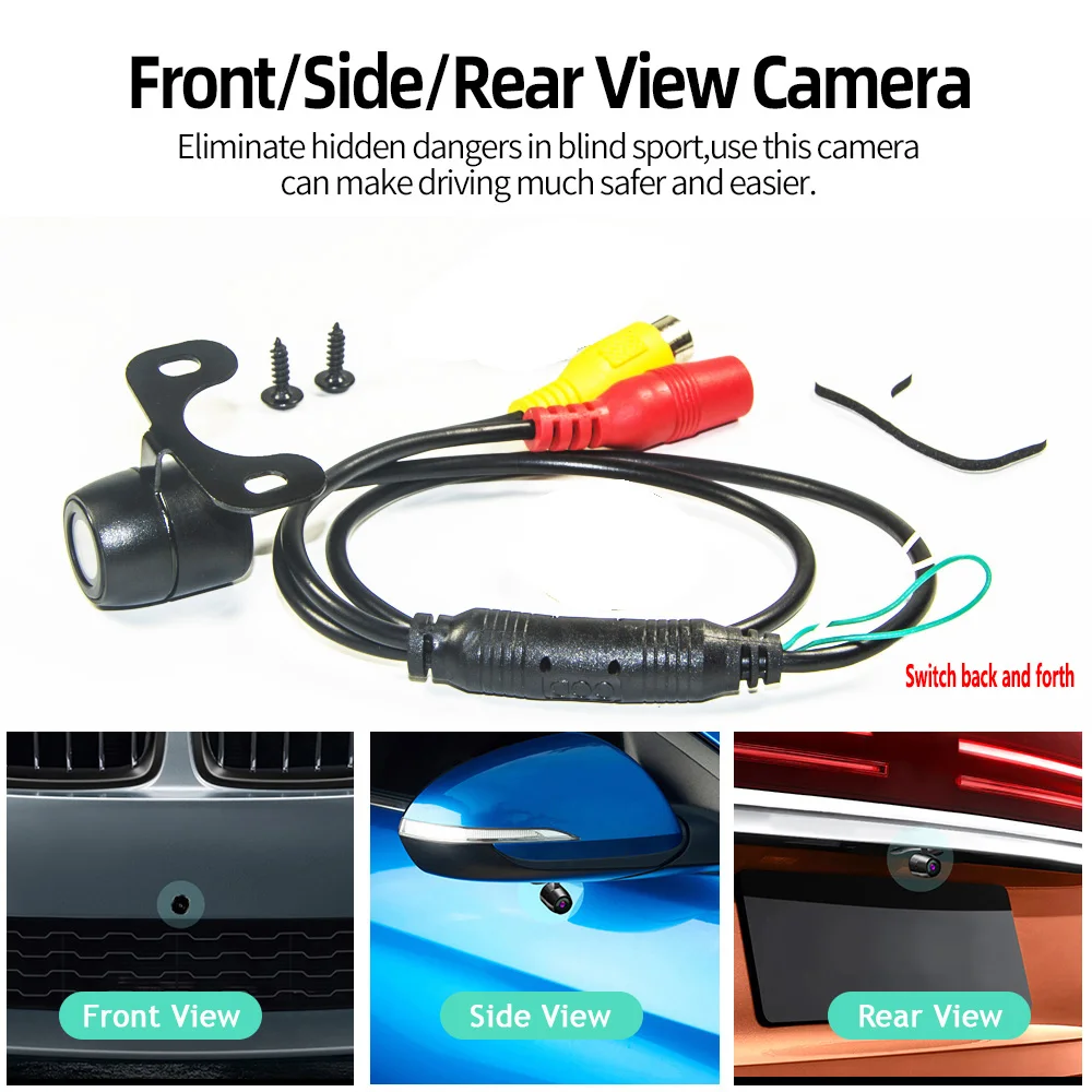 Suitable for All Kinds of Front and Rear Reversing Image Cameras, High-Definition Night Vision Full-Color Mini Car Camera.